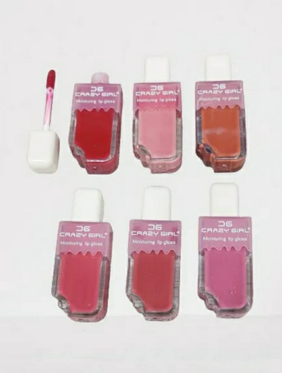 Pack of 6 Crazy Girl Ice cream Matte Lipgloss