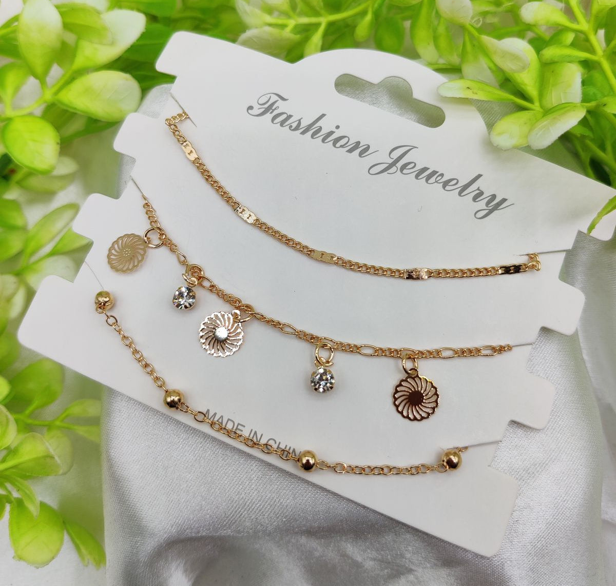 Imported Triple-Layered Adjustable Bracelet Set | Best Quality Artificial Bracelet For Girls & Women | Bracelet For Every Occasion | Elegant Design - Butterfly Charm Rs 132