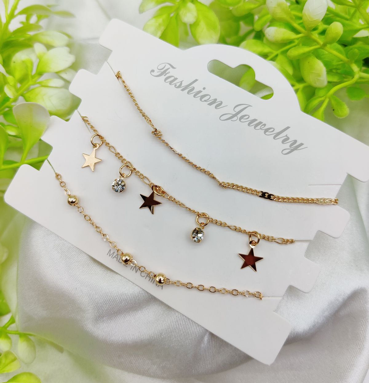 Imported Triple-Layered Adjustable Bracelet Set | Best Quality Artificial Bracelet For Girls & Women | Bracelet For Every Occasion | Elegant Design - Butterfly Charm Rs 132