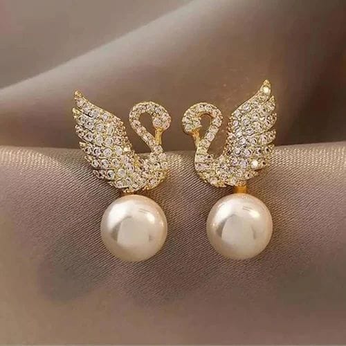 Swan Pearl Earrings