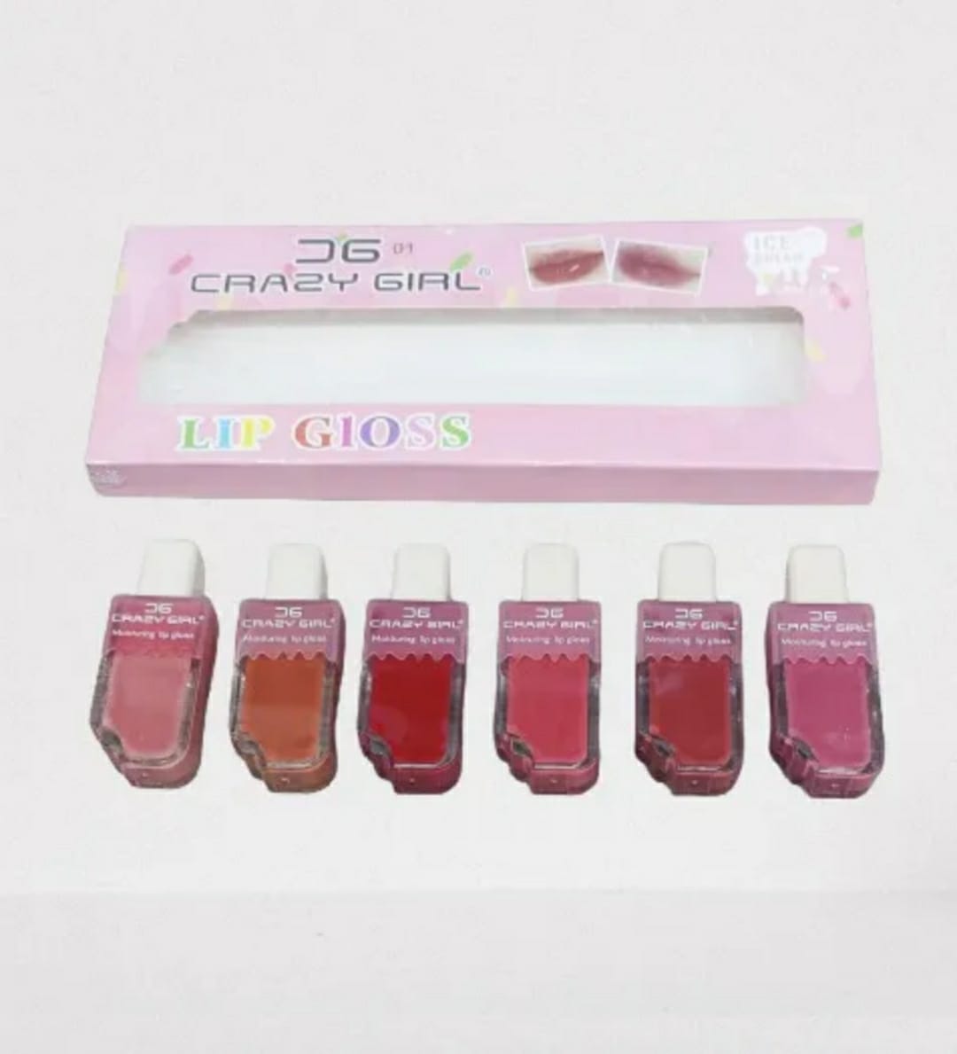 Pack of 6  Crazy Girl Ice cream Matte Lipgloss